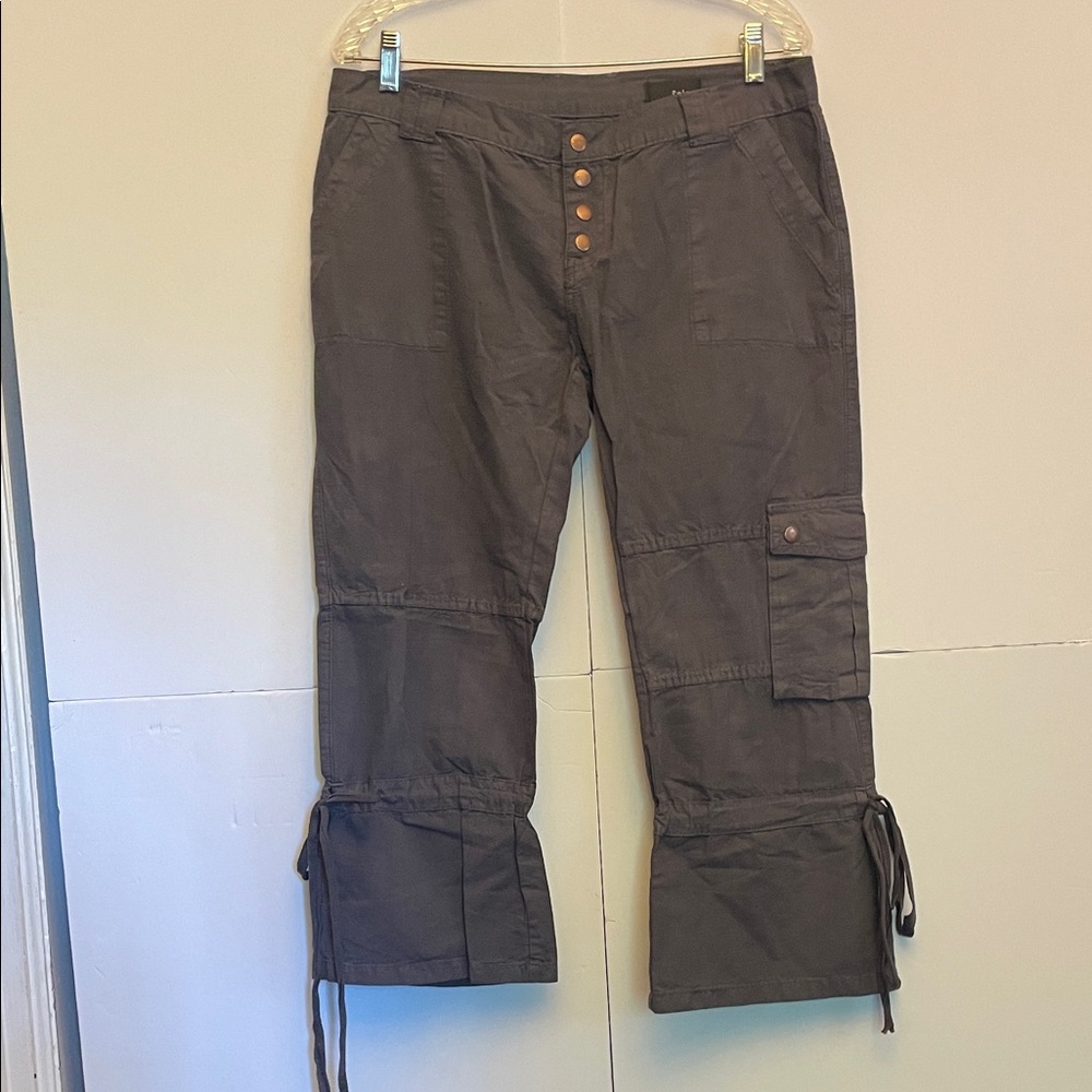 Poleci Slightly Cropped Cargo Pants - Dark Gray
